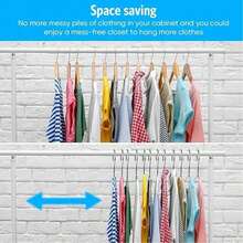 20pcs Stainless Steel Clothing Hangers With Shoulder Grooves: Non-Slip, Durable, Ideal For Coats, Suits, Dresses, And Home Storage - Multicolor - View 3
