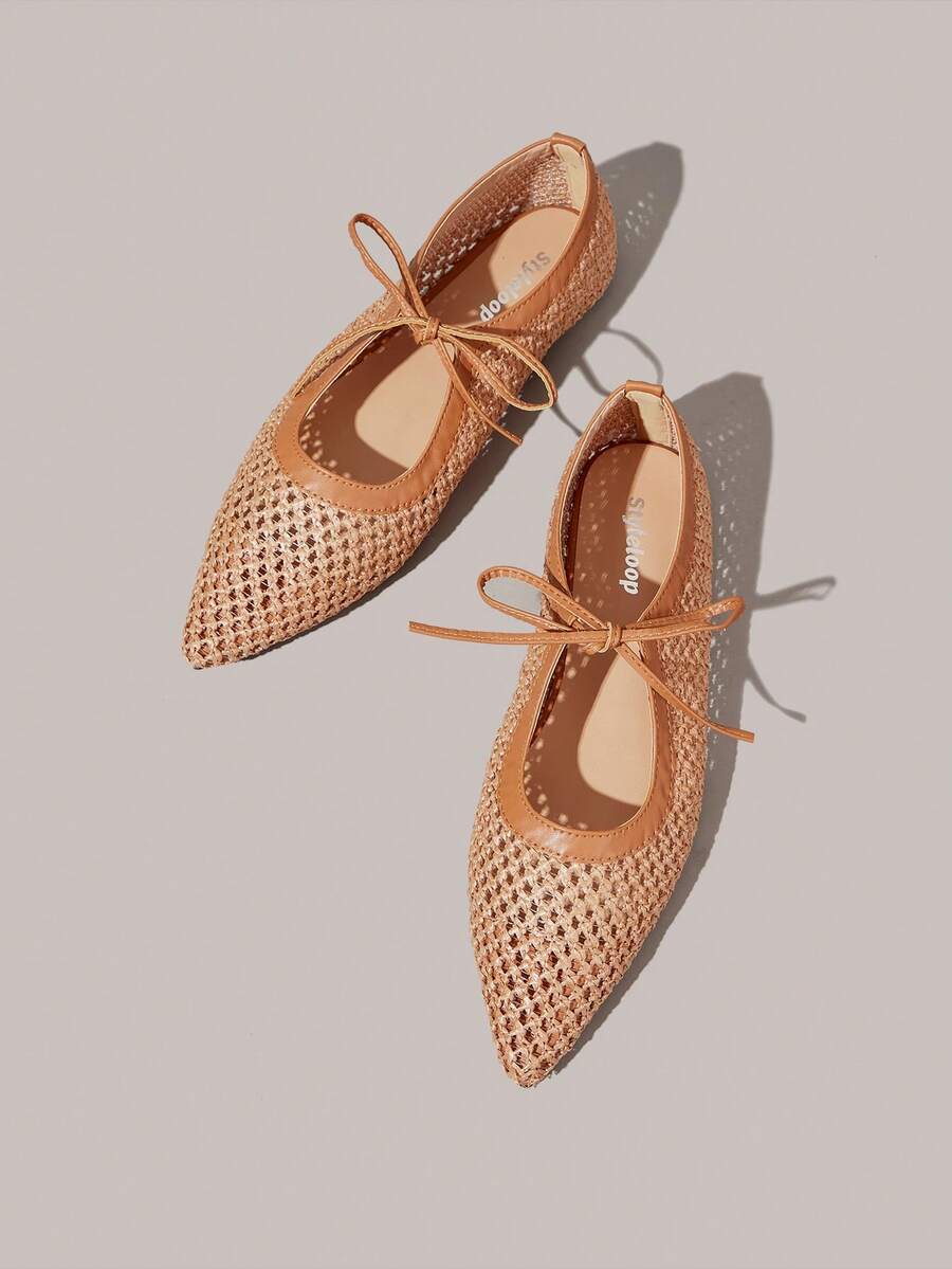 Styleloop Damen, Weidenägel, Schnallen, Flache Schuhe. - Hellbraun - Übersicht 1