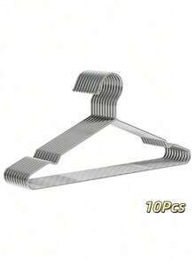 20pcs Stainless Steel Clothing Hangers With Shoulder Grooves: Non-Slip, Durable, Ideal For Coats, Suits, Dresses, And Home Storage - Multicolor - View 9