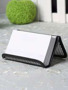 1PC Metal Wire Mesh Sturdy Durable Heavy Duty Black Business Card Holder Display Rack Stand For Office Home Trade Show Exhibition Desktop Organizer Tray Gift Card Note Memo Holder Space Saving Easy Access Visible - multicolor - View 4