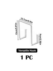 White Plastic Pegboard Wall Organizer Set With Shelves Hooks Storage Cups, DIY Splice Wall Mount Hole Display Rack, Easy Installation Space-Saving Storage For Stationery Photos Small Decor, Desk Wall Storage For Bedroom Study Office - White - View 16
