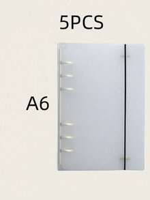 1 buah Sampul Notebook PP Buram Transparan dengan Cincin Pengikat, Sisipan Perencana Lembar Lepas, Dapat Diisi Ulang, Organizer Kantor A4 A5 A6 A7 B5 ATAU 5 buah A6, 5 buah A5, Jurnal Portofolio Estetika Minimalis - Clear - View 24