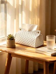 1-5PCS Woven Pattern High Capacity Durable Lightweight Decorative Tissue Box Toilet Paper Storage Organizer Multiple Colors For Living Room Kitchen Dining Room Bedroom Holiday Wedding Gift Home Decor - View 12