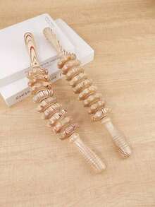 6-In-1 Wooden Massager, Hand-Held Massager Roller Trigger Point Massager, Suitable For Full-Body Massage, Muscle Relaxation, Body Contouring, Fascia Release, Lymph Drainage, And Fat Reduction Assistance. - Multicolor - View 7
