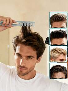 1 buah Sisir Penambah Volume Bergigi Lebar, Sisir Penambah Volume Akar Rambut Unisex, Sisir Rambut Keriting, Sisir Penata Poni, Sisir Penata Tekstur, Cocok untuk Semua Jenis Rambut, Portabel dan Ringkas, Mudah Disimpan, Cocok untuk Penggunaan Sehari-hari, Perjalanan, dan Kantor - Beraneka warna - View 10