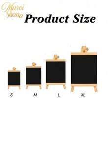 Cirelle 1-Piece Decorative Chalkboard Tabletop Chalkboard Sign-Available In 3 Sizes. Wooden Message Board With Easel, Perfect For Wedding Decorations, Kitchen Menus, Restaurants, And Parties. - 1PC - View 2