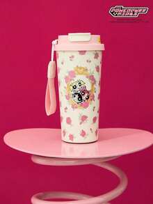 THE POWERPUFF GIRLS X Joivida 17.2oz & 24oz 不鏽鋼保溫杯附手把與吸管 – 防漏、保溫保冷，粉色與白色 Powerpuff Girls 花紋設計，可愛清新，適合居家、辦公室或戶外旅行，生日或情人節的精美禮物 - 粉色 - 查看 13