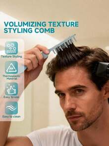 1 buah Sisir Penambah Volume Bergigi Lebar, Sisir Penambah Volume Akar Rambut Unisex, Sisir Rambut Keriting, Sisir Penata Poni, Sisir Penata Tekstur, Cocok untuk Semua Jenis Rambut, Portabel dan Ringkas, Mudah Disimpan, Cocok untuk Penggunaan Sehari-hari, Perjalanan, dan Kantor - Beraneka warna - View 9
