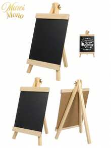 Cirelle 1-Piece Decorative Chalkboard Tabletop Chalkboard Sign-Available In 3 Sizes. Wooden Message Board With Easel, Perfect For Wedding Decorations, Kitchen Menus, Restaurants, And Parties. - 1PC - View 6
