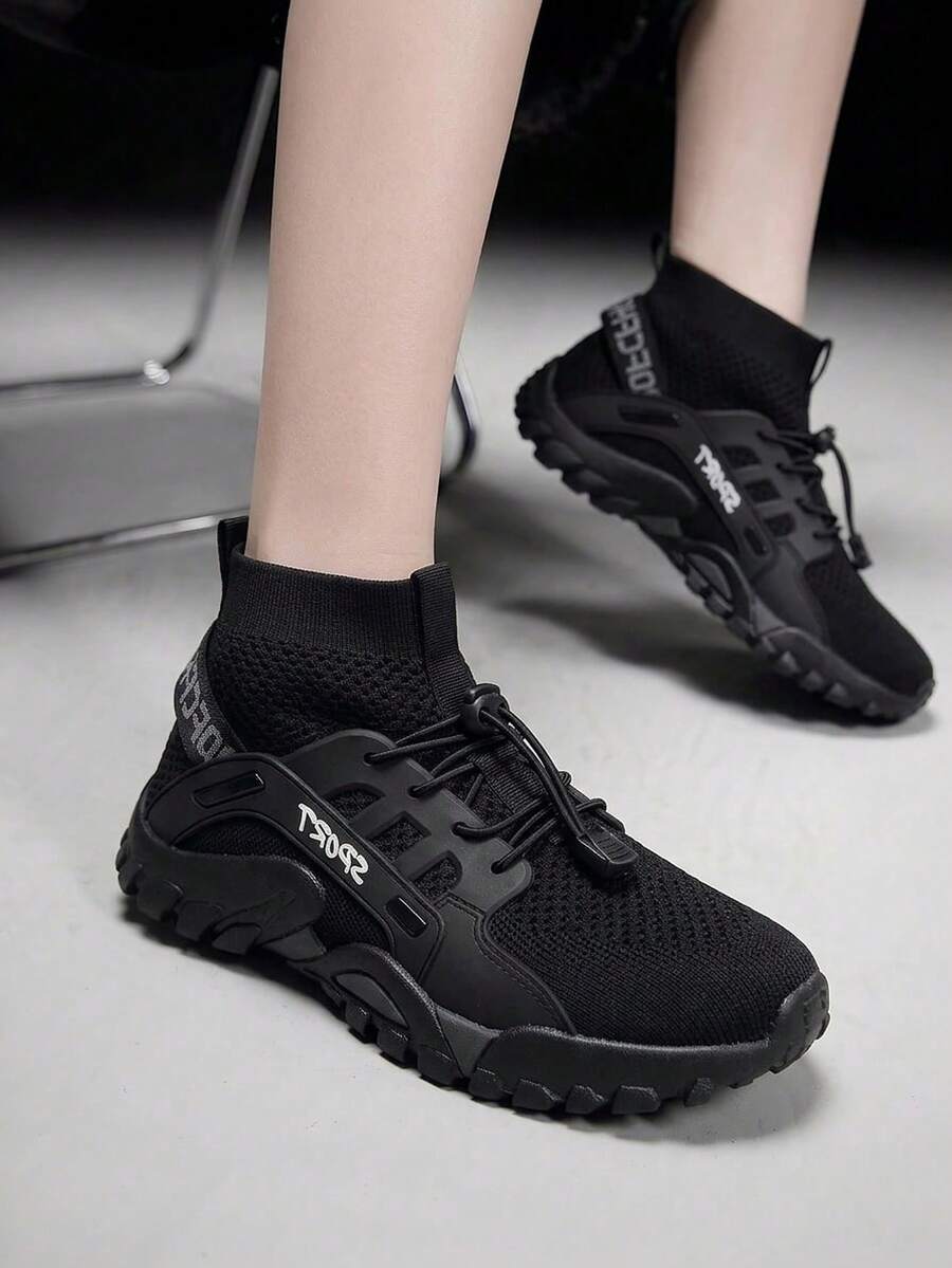 Vate Women's Fashionable Versatile Outdoor Sports Casual Shoes For Christmas - Black - View 1