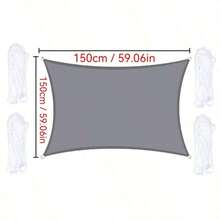 1pc Outdoor Sunshade Canopy - High Quality Oxford Fabric, Uv Protection, Triangular Sunshade Canopy With Wind Ropes And Stainless Steel D-Rings, Curved Design Suitable For Garden, Swimming Pool, Backyard, Balcony, Roof, Patio, Beach Tent, Etc - Multicolor - View 14