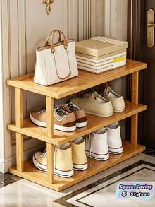 3/4/5/6 Tier Elegant Space Saving Easy Assembly Sturdy Shoe Rack Organizer Stand For Entryway Hallway Kitchen Home Office Sneakers Heels Platform Shoes Durable Lightweight Portable Stackable Modern Design Practical Storage Shelf - Multicolor - View 1