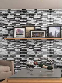 1 Roll Self Adhesive Kitchen Backsplash Wallpaper Tile Self Sticking Waterproof Countertop Wallpaper Bathroom Kitchen Birthday Graduation Gift Wall Sticker Room Wall Decor - a - View 7