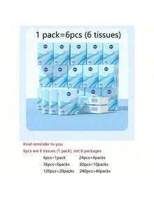 60/120/240 Lembar Tisu Wajah Portabel Kantong Kertas Sapu Tangan Mini Portabel untuk Pelajar dan Perjalanan - MultiWarna - View 3