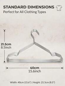 20pcs Stainless Steel Clothing Hangers With Shoulder Grooves: Non-Slip, Durable, Ideal For Coats, Suits, Dresses, And Home Storage - Multicolor - View 8
