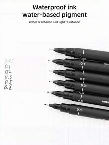 Fineliner Pens Water And Fade Proof - Black - View 8