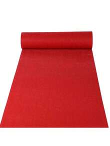 Disposable White And Red Aisle Carpets, Event, Party, Wedding And Grand‑Opening Ceremony Aisle Rugs, Full‑Coverage Stage Floor Mats, Welcome Doormats, Outdoor Commercial Carpets - Red - View 11