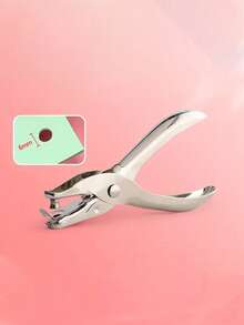 Macaron Colored Manual Puncher, Suitable For Metal Binding Of Paper And Cards, With A Punching Diameter Of 6mm, Suitable For Office Stationery, No Battery Required - Multicolor - View 4
