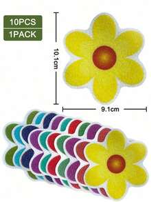 10pcs/20pcs Assorted Size Flower-Shaped Non-Slip Bath Tub Decor Stickers - Multicolor - View 3