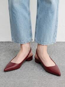 CUCCOO BIZCHIC Women's Fashion Versatile Pointed Toe Pumps Valentine's Day Spring Shoes - Burgundy 1 - View 5