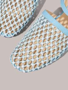 Styleloop Wanita, Paku Willow, Gesper, Sepatu Datar. - Biru muda - View 7