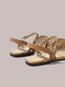 Styleloop Women's Flat-Soled Shoes, Straw Fabrics, Mary Jane, Bohemian Vacation Style Wear, A Must For Summer Travel, Breathable And Versatile - Brown - View 11