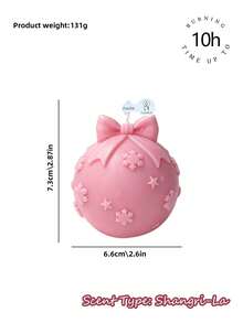 Muroi Mono Christmas Bow Tie Spherical Aromatherapy Candle, Snowflake&Star Patterns, With The Top Designed In An Exquisite Bow Tie Shape. Available In A Variety Of Soft Colors, It Is Suitable For Home Decoration And Creates A Warm And Healing Festive Atmosphere - Snowflake bow christmas ball - View 5