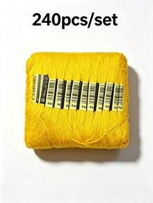 240pcs/Set,8 Meters, Six Strands Of Rope, DMC Color Series, Cross-Stitch Thread, Polyester Material, Embroidery Thread, Embroidery Accessories, Hand-Woven Cotton Material - multicolor - View 11
