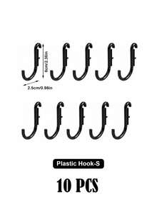 Black Pegboard Wall Organizer Kit With Hooks, Shelves And Storage Bins, Modular Wall Mount Hole Board Display Rack, Easy Install DIY Space Saving Storage For Desk Accessories Stationery Decor Gaming Bedroom Office Wall Decor - Black - View 14