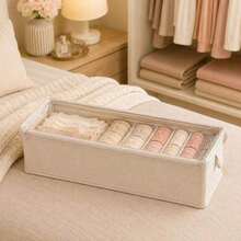 Foldable Portable Storage Box, Dust-Proof Clothes And Quilt Organizer, Spring-Loaded Household Storage Container - Convenient And Space-Saving, Perfect For Bed Sheets, Spring Clothing And Quilt Storage, Outdoor Patio Storage, Back To School Season - Multicolor - View 5