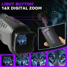 Night Vision Monocular Telescope, Infrared Night Vision Device, 16X Digital Zoom, HD Photo & Video Recording, Night Vision Scope For Camping, Wildlife Observation, Adventure Photography, Hunting Gear - Multicolor - View 7