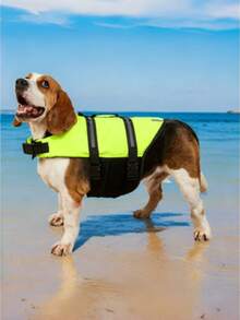1pc Pet Life Jacket Dog Swimming Summer Vest Diving Clothes Adjustable Safety Buckle High Buoyancy Preserver For Dogs Beach Pool Water Sports Summer Essential - Multicolor - View 4