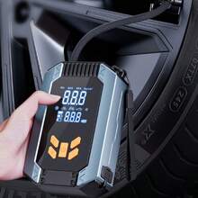 Portable Car Jump Starter With 150PSI Air Compressor, Auto Battery Booster Pack With Jump Cables, Auto‑Shut‑Off Air Inflator, Built‑In Flashlight Emergency Light For Vehicle - ST-9632 - View 2
