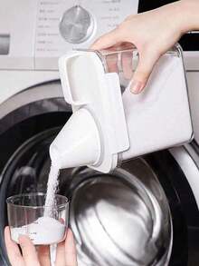 1100/1800/2300ml Refillable Laundry Detergent Dispenser Bottle, Suitable For Powder Detergent, Fabric Softener, Bleach, Etc., With Labels, Dorm Use, Can Also Store Dish Soap, Bathroom Products, Room Decor - Multicolor - View 4