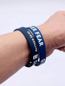 Set 20 Gelang Silikon dengan Desain Ayat Alkitab, Kombinasi Berbagai Warna, Gelang Olahraga Inspiratif untuk Meredakan Stres (Warna Acak) - MultiWarna - View 6