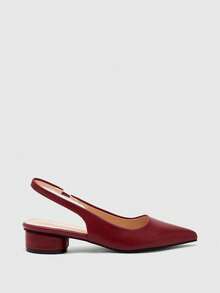 CUCCOO BIZCHIC Women's Fashion Versatile Pointed Toe Pumps Valentine's Day Spring Shoes - Burgundy 1 - View 2