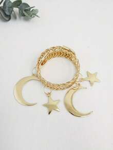 1PC Retro Vintage Star Moon Metal Curtain Tieback Hook Decorative Window Drape Holder For Living Room Bedroom Study Home Decor Accessories Gift Must Haves - one-size - View 15
