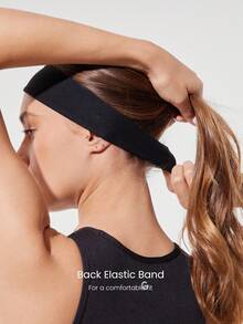 GLOWMODE Băng đô FeatherFit™ thấm hút mồ hôi, co giãn, chống trượt, thích hợp cho yoga, pilates, tập gym, luyện tập hàng ngày và hoạt động thể thao. - màu đen - Xem 2