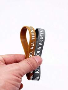 Set 20 Gelang Silikon dengan Desain Ayat Alkitab, Kombinasi Berbagai Warna, Gelang Olahraga Inspiratif untuk Meredakan Stres (Warna Acak) - MultiWarna - View 4
