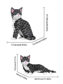 Set Balok Bangunan Model Hewan Peliharaan Dewasa, Kucing Ragdoll Mewah/Kucing Persia/Kucing Biru/Kucing Sapi/Kucing Oranye/Kucing Belang/Kucing Hitam/Kucing Kaliko/Kucing Mahkota, Mainan Konstruksi Modular, Membantu Meredakan Stres dan Mengurangi Kecemasan, Model Balok Bangunan yang Ringkas dan Indah - Berbagai warna - View 4