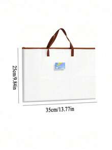 A Large Portable Tutoring Bag, Simple Transparent Grid File Bag, A2A3A4 Large Art Tool Bag, Suitable For Holiday Tutoring, Textbook Storage, Art Training, Painting Tool Storage. - A - View 3