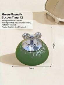 1 Timer Mekanik Magnetik Dapur Tanpa Baterai, Alarm Keras untuk Memasak, Kelas, Belajar, Rumah, Alat Dapur Wajib Dimiliki - MultiWarna - View 10