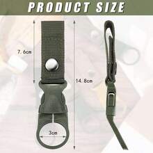1/3pcs Molle Webbing Backpack Buckle Attach Quickdraw Water Bottle Hanger Holder Outdoor Camping Hiking Climbing Accessories 1pc - Black - View 2
