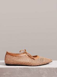 Styleloop Damen, Weidenägel, Schnallen, Flache Schuhe. - Hellbraun - Übersicht 3