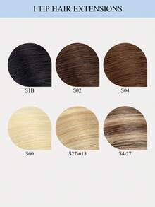 50S I-Tip 真人髮接髮，12"-22" 長度，優雅直髮，易於佩戴，冷融合，無損真人髮，易於造型，預黏接，持久耐用，可重複使用，柔軟自然，適合旅行與日常造型，萬聖節聖誕禮物 - 彩色 - 查看 14