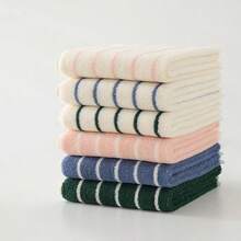Cirelle 1pc Cotton Striped Hand Towel - Soft Highly Absorbent Face Towels For Bathroom, Gym, Spa & Hotel, Quick Dry Decorative Hand Towels For Daily Use - Multicolor - View 5