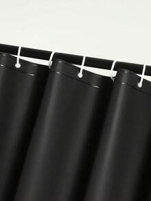1PC Multi Size Black Solid PEVA Plastic Waterproof Moisture Proof Machine Washable Mildew Resistant Shower Curtain Bathroom Partition Liner Privacy Screen Home Decor Housewarming Gift Bathroom Accessories Must Haves - Black - View 8