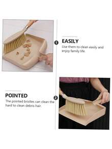 1 Set Portable Durable Mini Broom Dustpan Quick Clean Efficient Home Office Kitchen Car Balcony Patio Travel Outdoor Indoor Lightweight Strong Easy Storage Versatile Household Essential Fast Sweep Dust Dirt Collector Compact Space Saving - multicolor - View 6