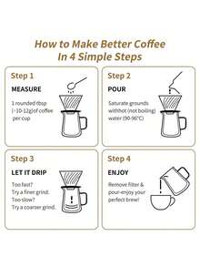 1-Piece Set Of Hand Drip Coffee Brewing Equipment - With Glass Filter And Coffee Pot, With Wooden Stand, Professional Coffee Brewing Set, Suitable For Home/Office/Gift (Including Glass Filter And Heat-Resistant Base). - V60 coffee filter cup, hand brewer - View 7