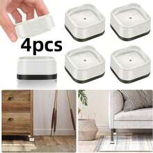 4/8/16/24 Pieces Set. 3", 2.1", Or 2.9" Adjustable Furniture Risers, Suitable For Tables, Desks, Sofas, Cabinets, Beds, Durable Stackable Square Lift Pads, Christmas Decor - White - View 8